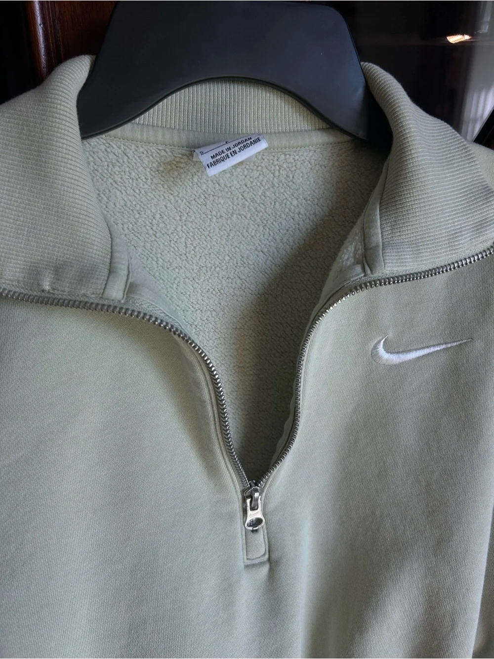 Nike Phoenix Fleece Women's Green Cropped Half-Zip Sweatshirt